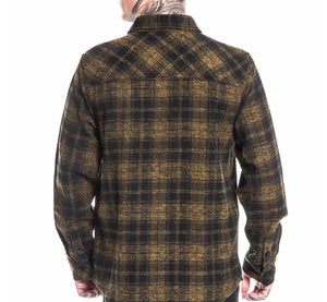 Sullen Plaid shirt worn by a person on a white background