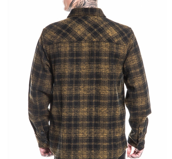 Sullen Plaid shirt worn by a person on a white background