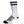 Load image into Gallery viewer, White sock with black stripes and text on a white background
